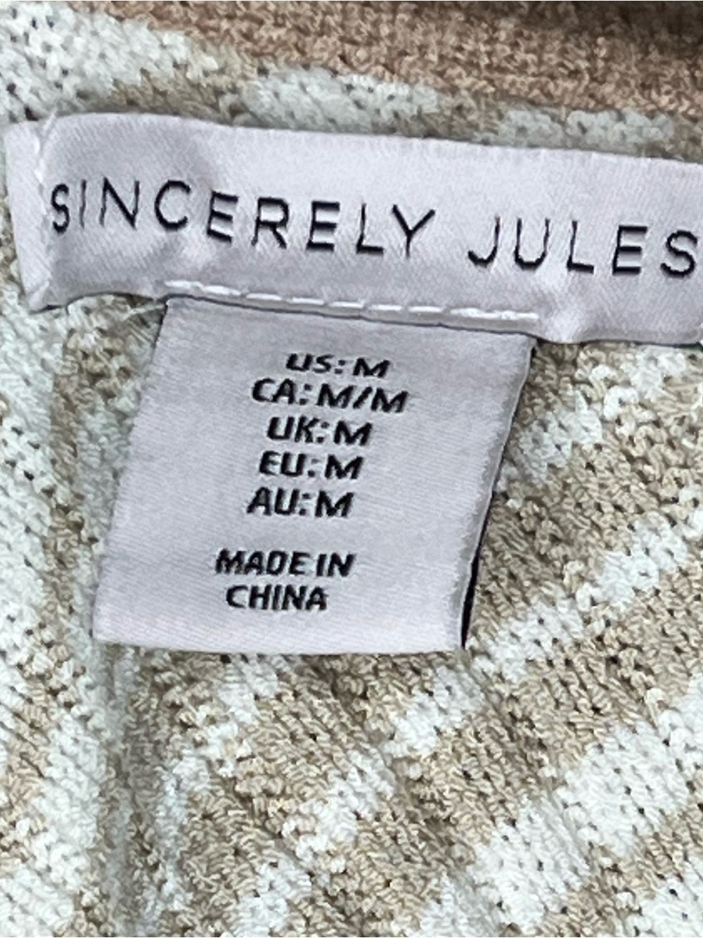 Sincerely Jules Beige and Cream Striped Halter Crop Top - Picture 5 of 5